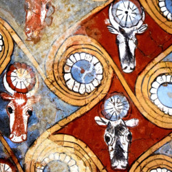 Illustration tête de taureau stylisée collection tendance déco 2020