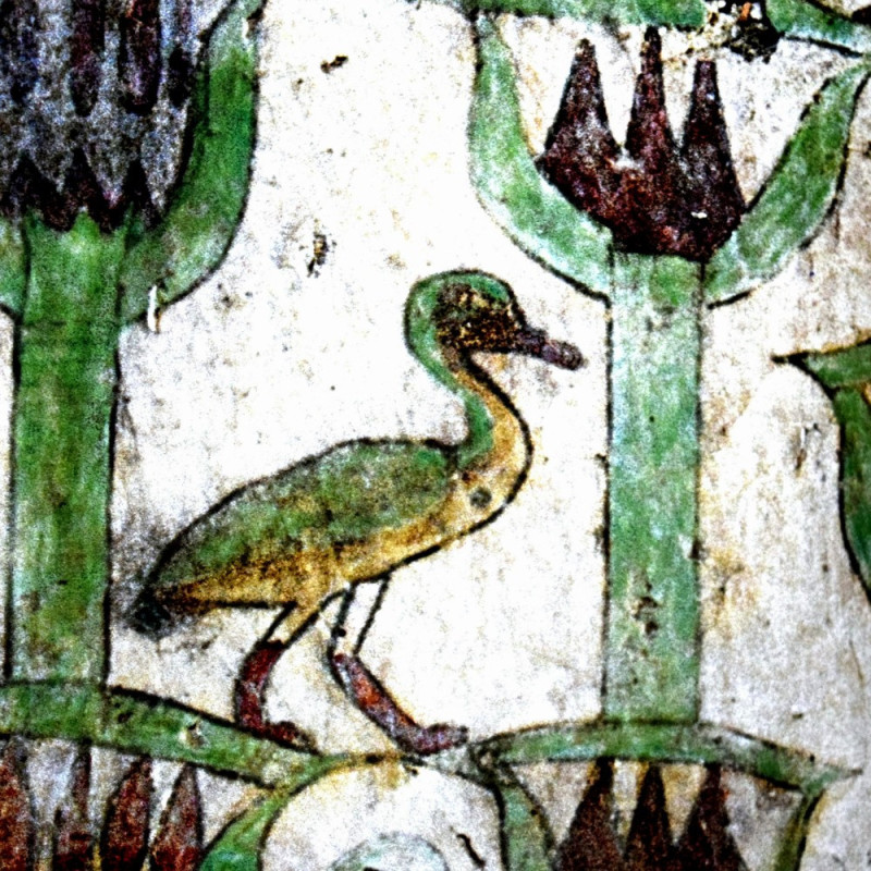 Libellule sur son nénuphar collection LIN fresque antique