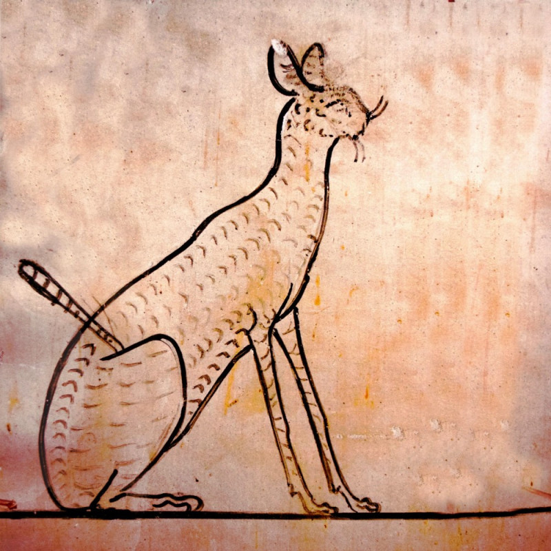 Libellule sur son nénuphar collection LIN fresque antique