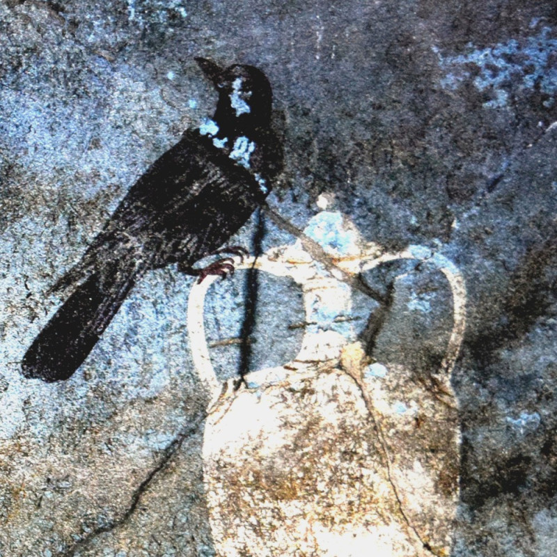 Libellule sur son nénuphar collection LIN fresque antique