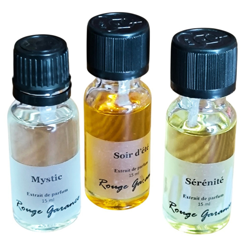 Extrait parfum 15 ml. 13 senteurs. Fabriqués en France à Grasse