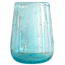 cruche égyptienne en verre recyclé soufflé à la bouche