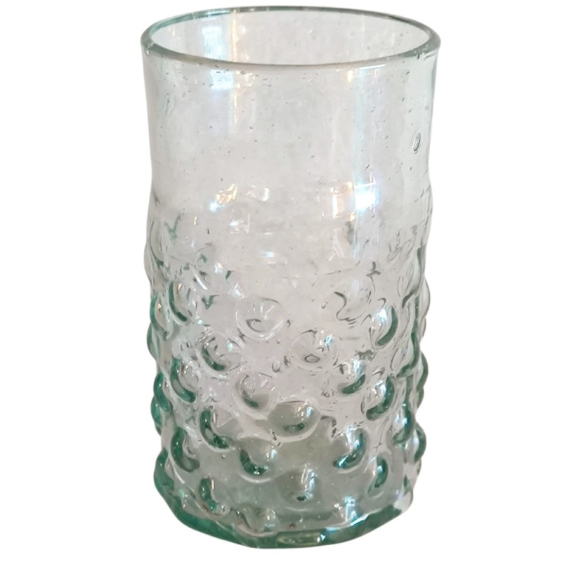 cruche égyptienne en verre recyclé soufflé à la bouche