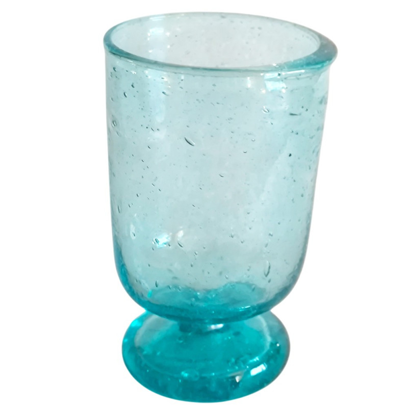 cruche égyptienne en verre recyclé soufflé à la bouche