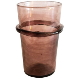 cruche égyptienne en verre recyclé soufflé à la bouche