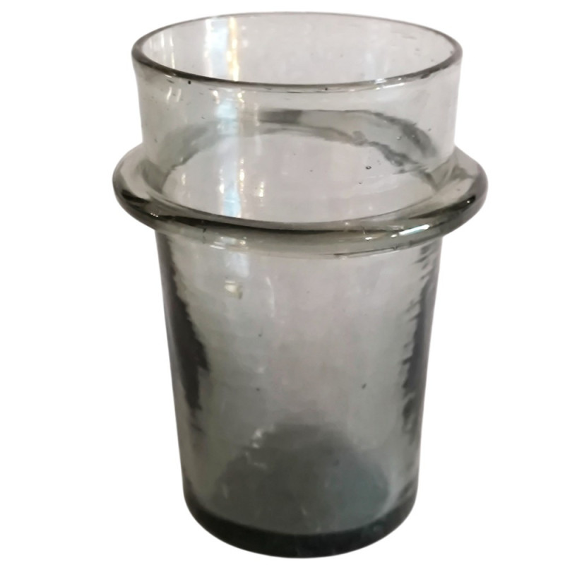 cruche égyptienne en verre recyclé soufflé à la bouche