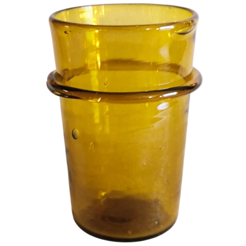 cruche égyptienne en verre recyclé soufflé à la bouche