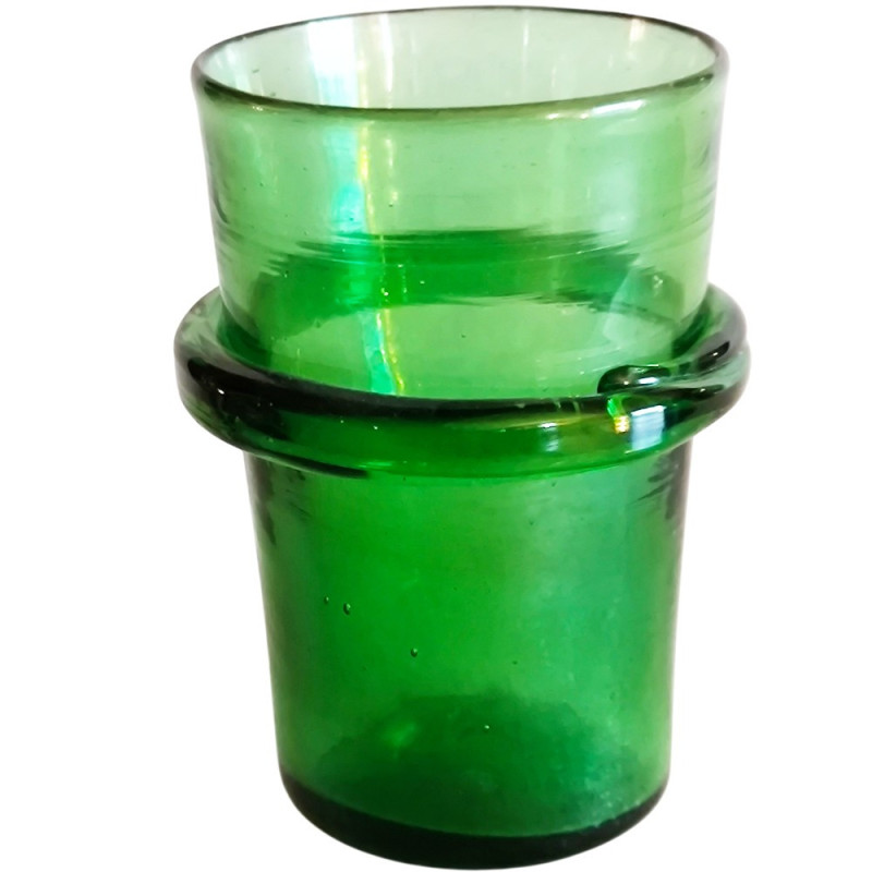 cruche égyptienne en verre recyclé soufflé à la bouche