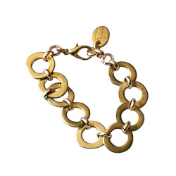 Bracelet en argent, pierres et lanière en tissu. 3 couleurs disponibles