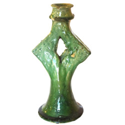 Bougeoirs émaillés vert