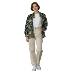 Veste velours brodée