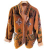 Veste velours brodée