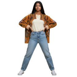 Veste velours brodée