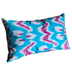Coussin ikat en soie