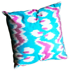 Coussin ikat en soie