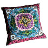 Coussin coton avec broderie en laine