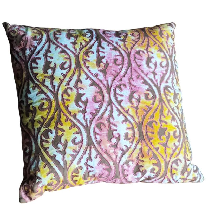 Coussin coton texturé