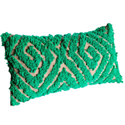 Coussin brodé en laine