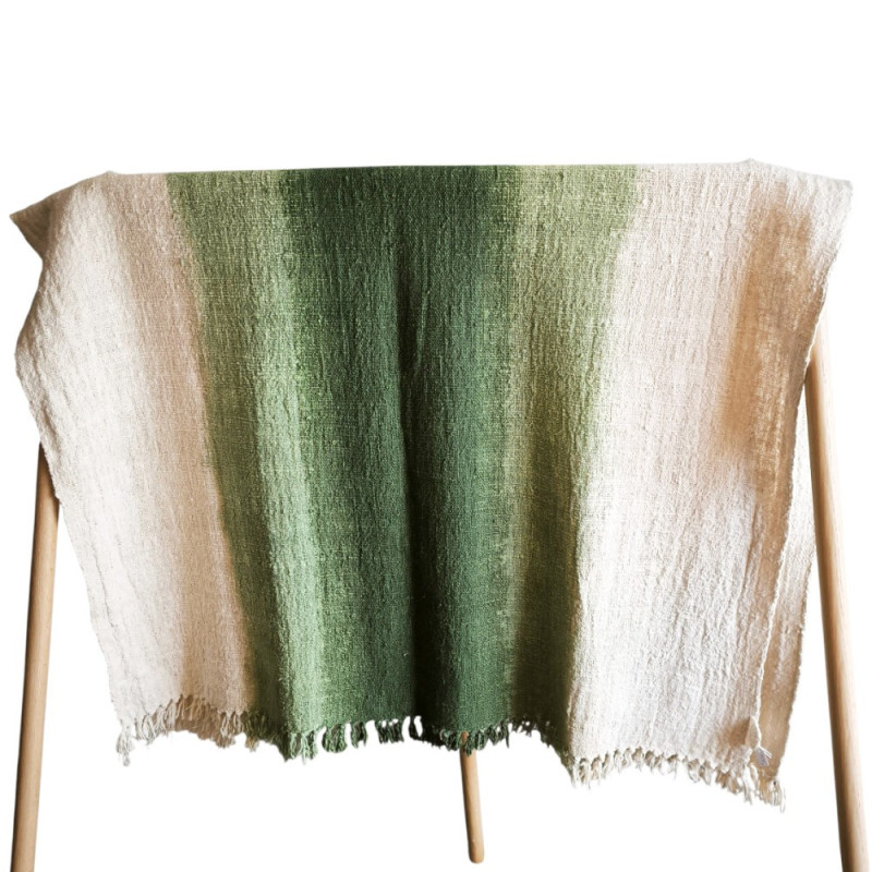 Plaid bicolore en lin