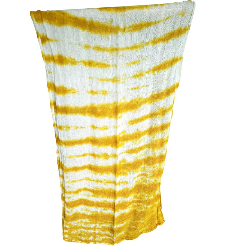 Echarpe en lin tie & dye