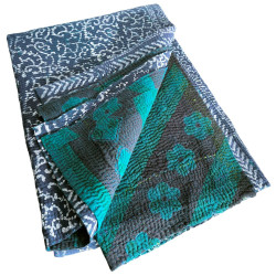 l'authenticité d'un dessus de lit en patchwork de coton ancien.