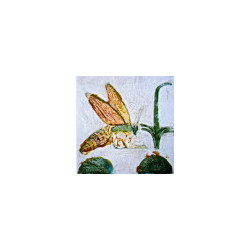 Libellule sur son nénuphar collection LIN fresque antique