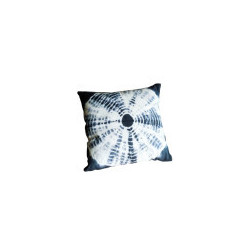 Coussin Tie & dye bleu