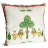 Coussin en lin imprimé